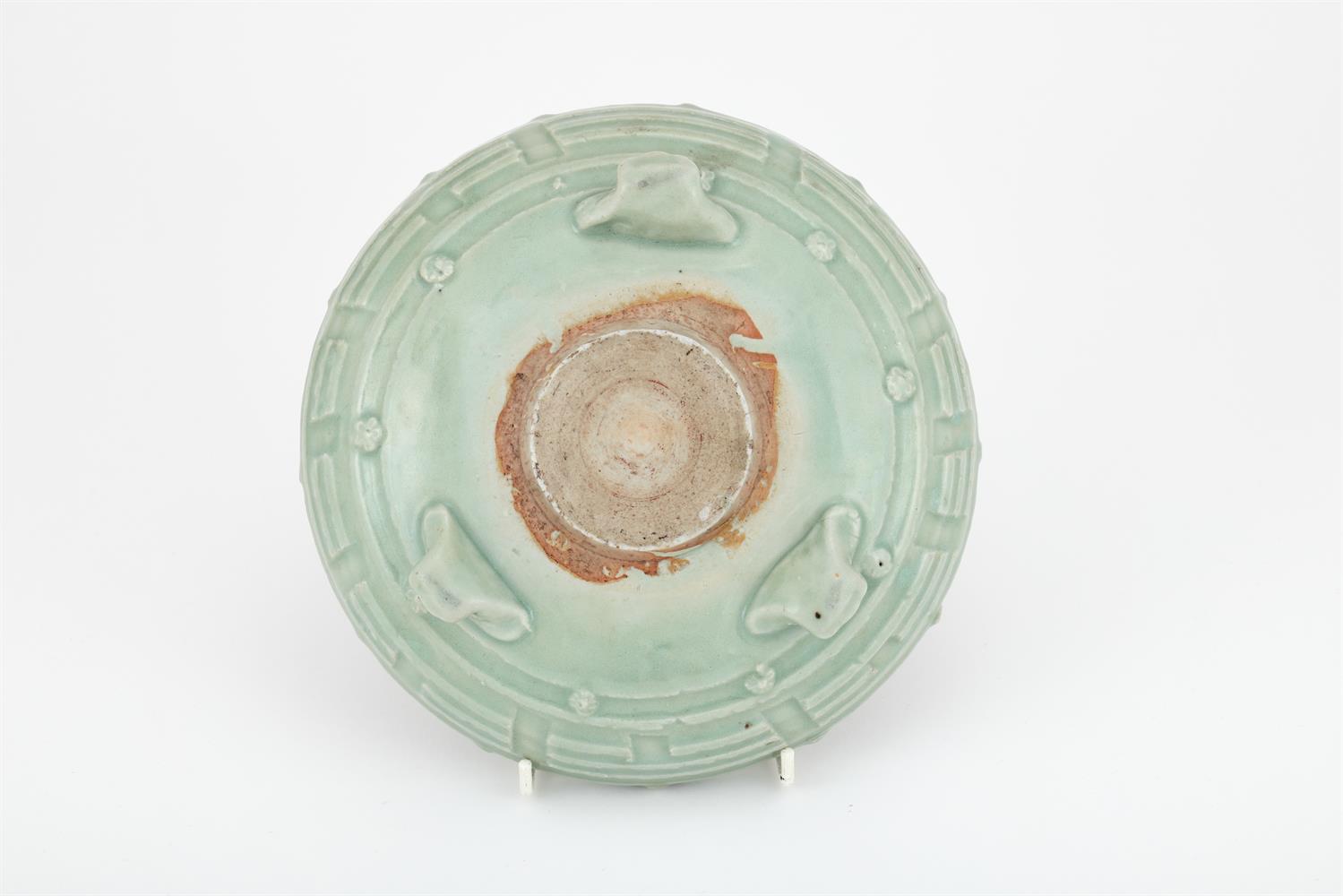 A good Chinese 'longquan' celadon 'Eight Trigrams' tripod censer - Image 5 of 5