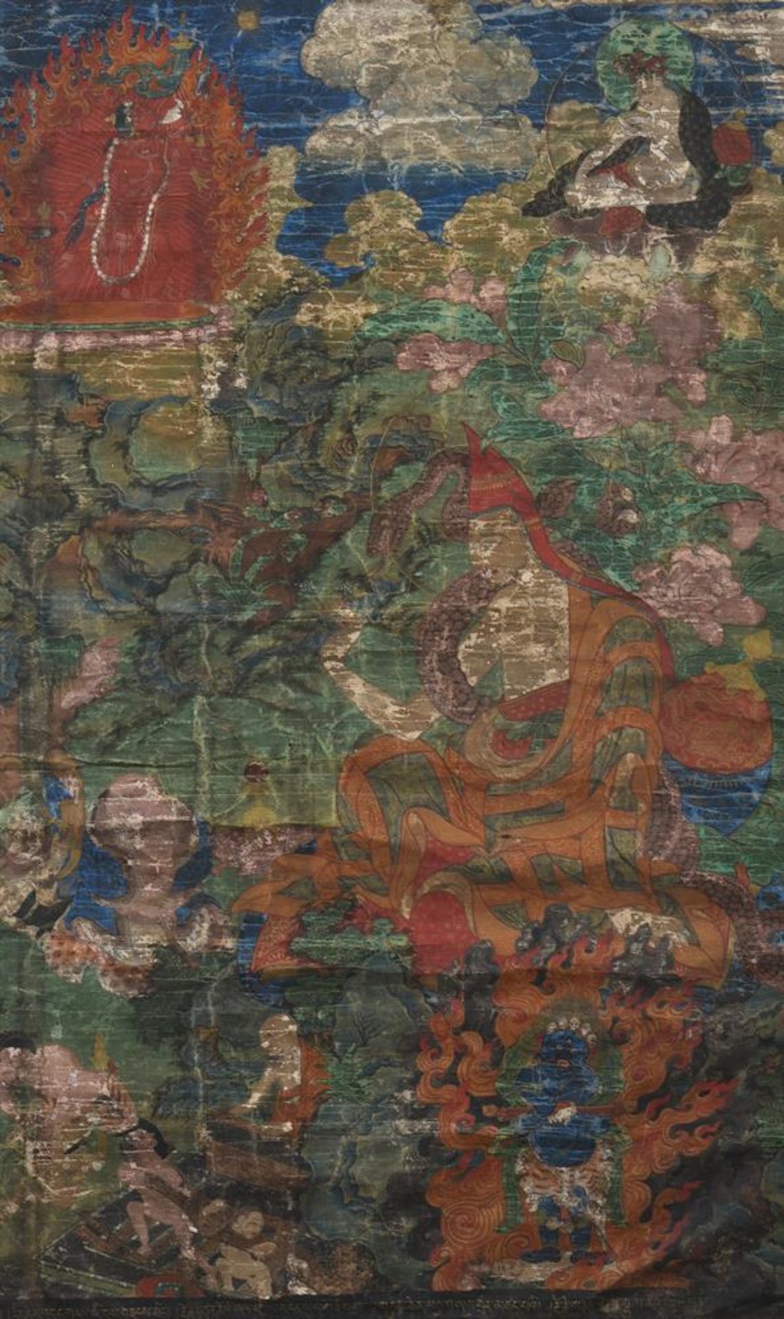 A Thang-ka depicting an Arhat