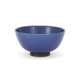 A Chinese blue glazed bowl