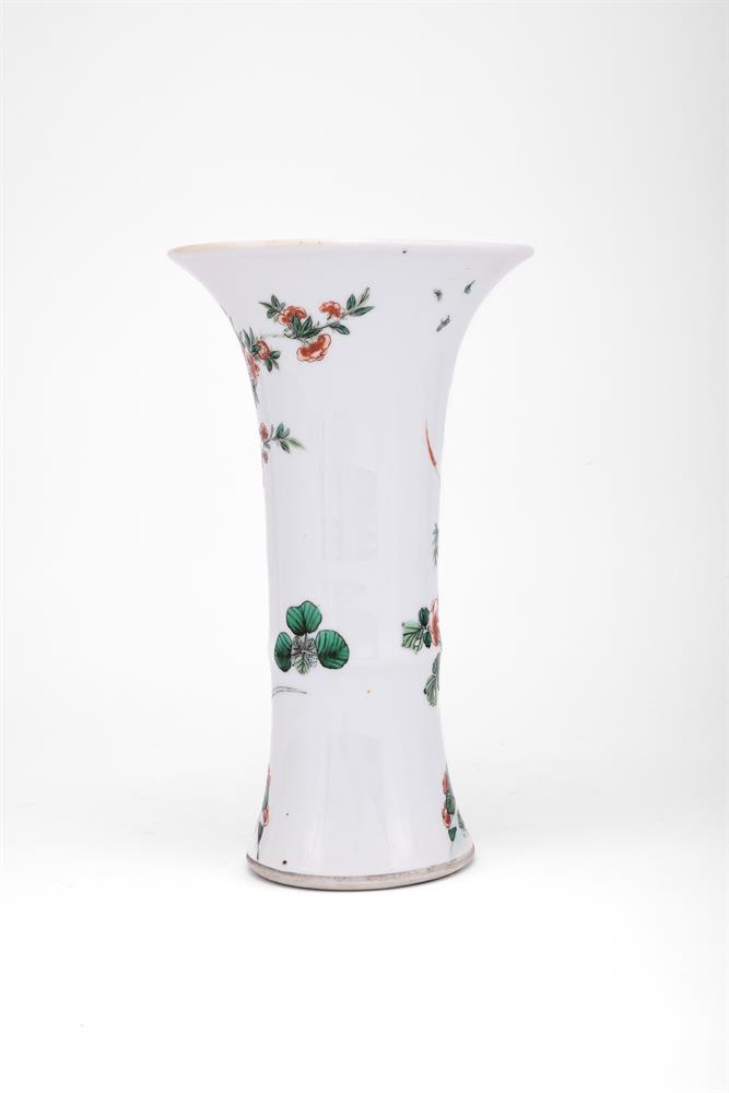 A Chinese Famille Verte vase - Image 3 of 5