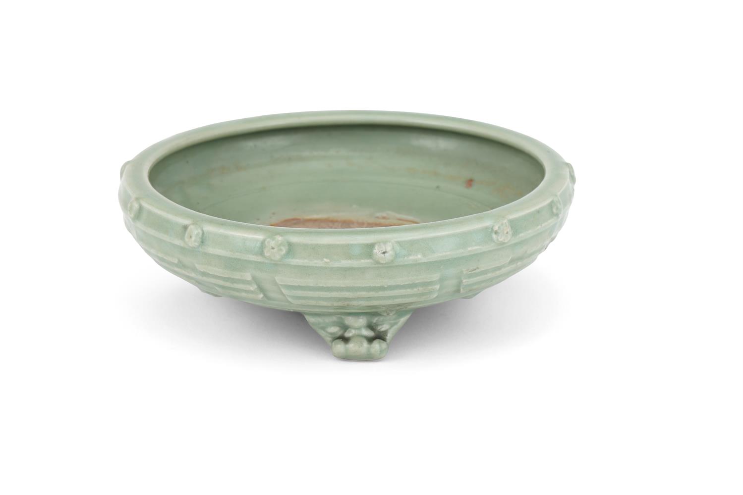 A good Chinese 'longquan' celadon 'Eight Trigrams' tripod censer