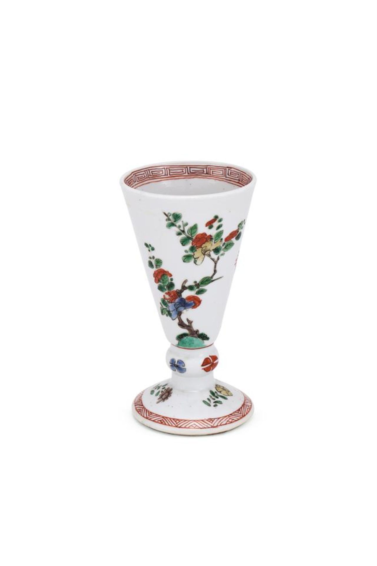 A Chinese Famille Verte goblet