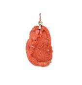 Y A Chinese coral pendant