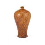 A Chinese iron-rust glazed meiping vase