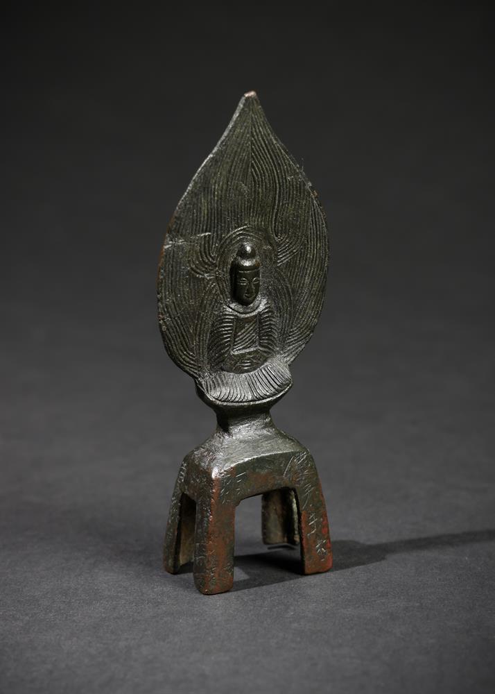 A Chinese bronze stele of Amitabha Buddha - Image 2 of 3