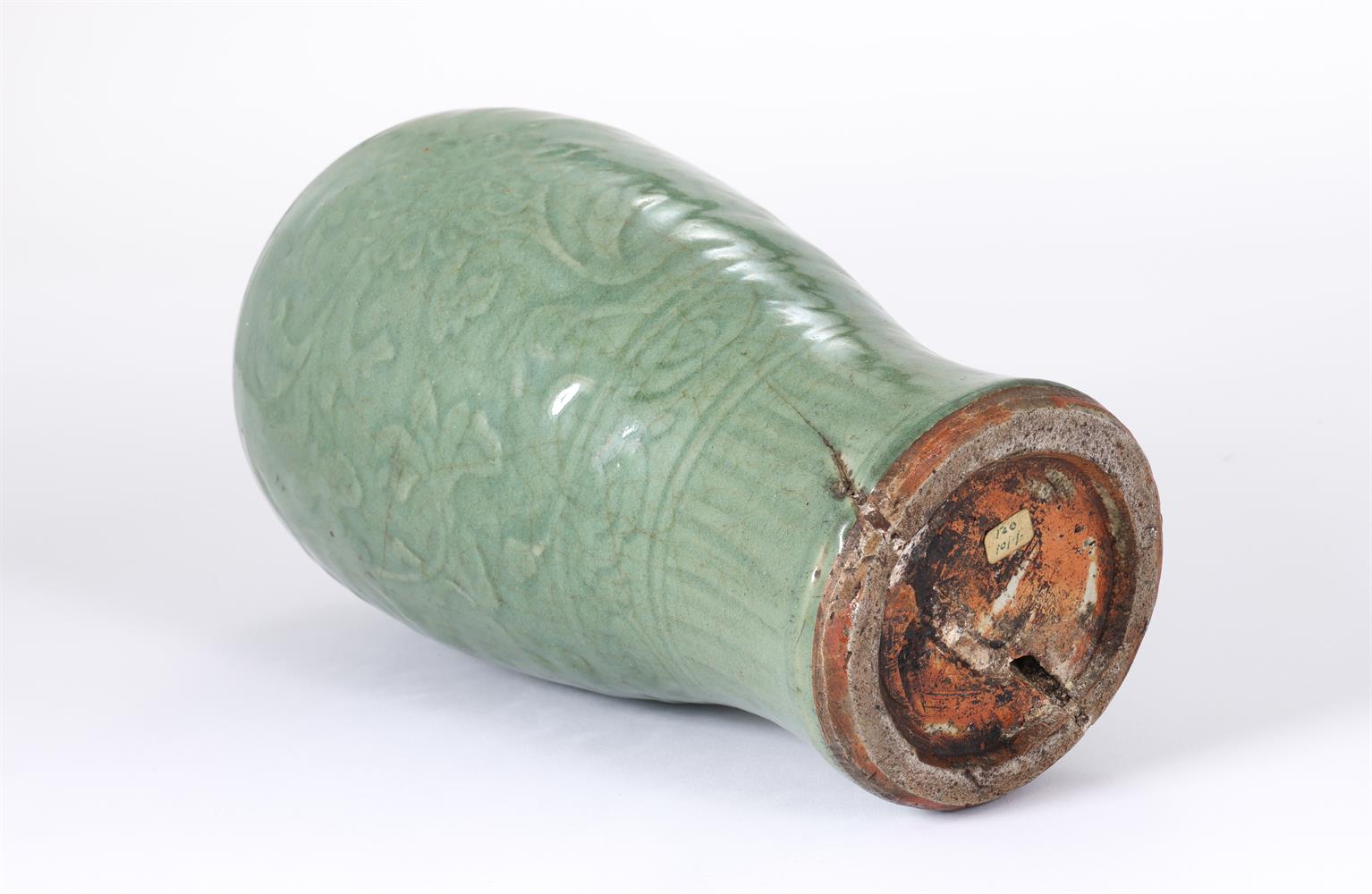 A Chinese 'Longquan' celadon glazed vase - Image 2 of 2