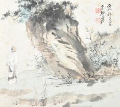 Manner of Zhang Daqian (1899-1983), Scholar and Pine Tree