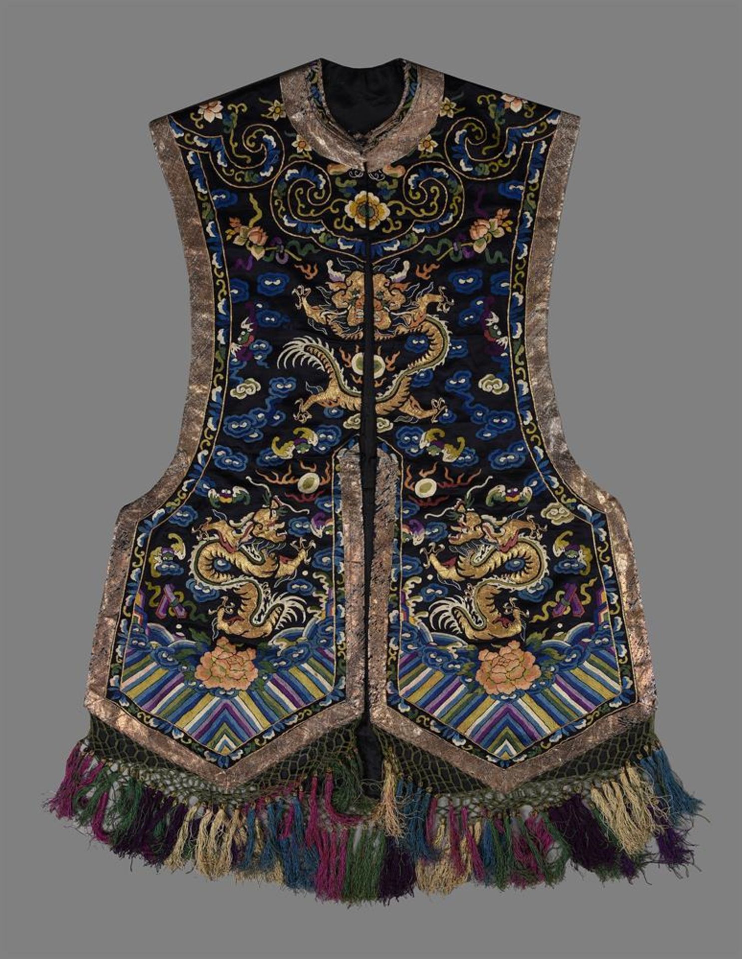 A Chinese Han Women's embroidered silk vest