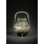 A Chinese archaic bronze wine vessel