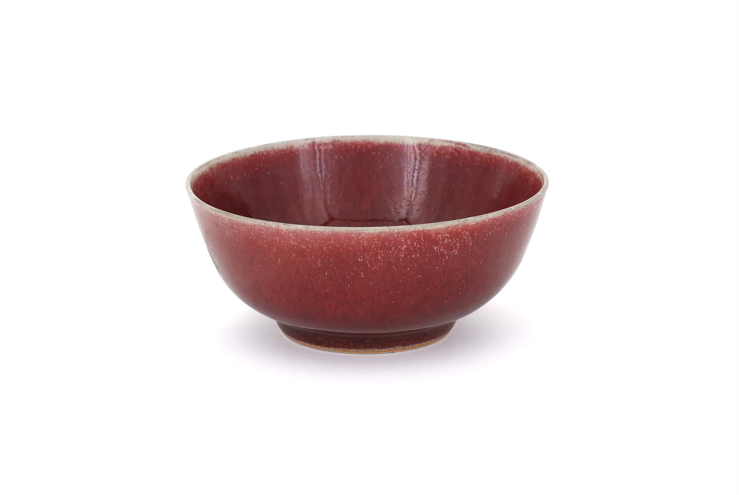 A Chinese Langyao red monochrome bowl