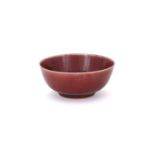 A Chinese Langyao red monochrome bowl