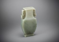 A good Chinese celadon jade vase