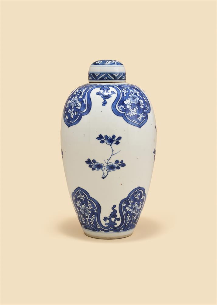 A Chinese blue and white jar and cover