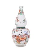 A Chinese Famille Verte 'Double Gourd' vase
