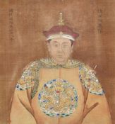 A group of four Chinese watercolour paintings of Emperors