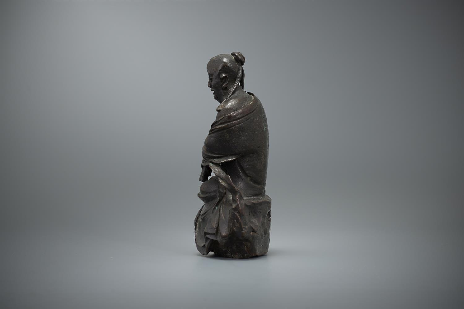 A Chinese bronze figure of Lao Zi - Image 3 of 3