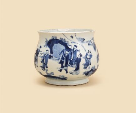 A Chinese blue and white censer