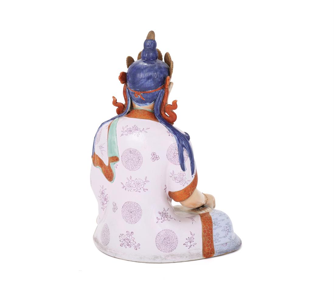 A Chinese Famille Rose model of Buddha - Image 3 of 3