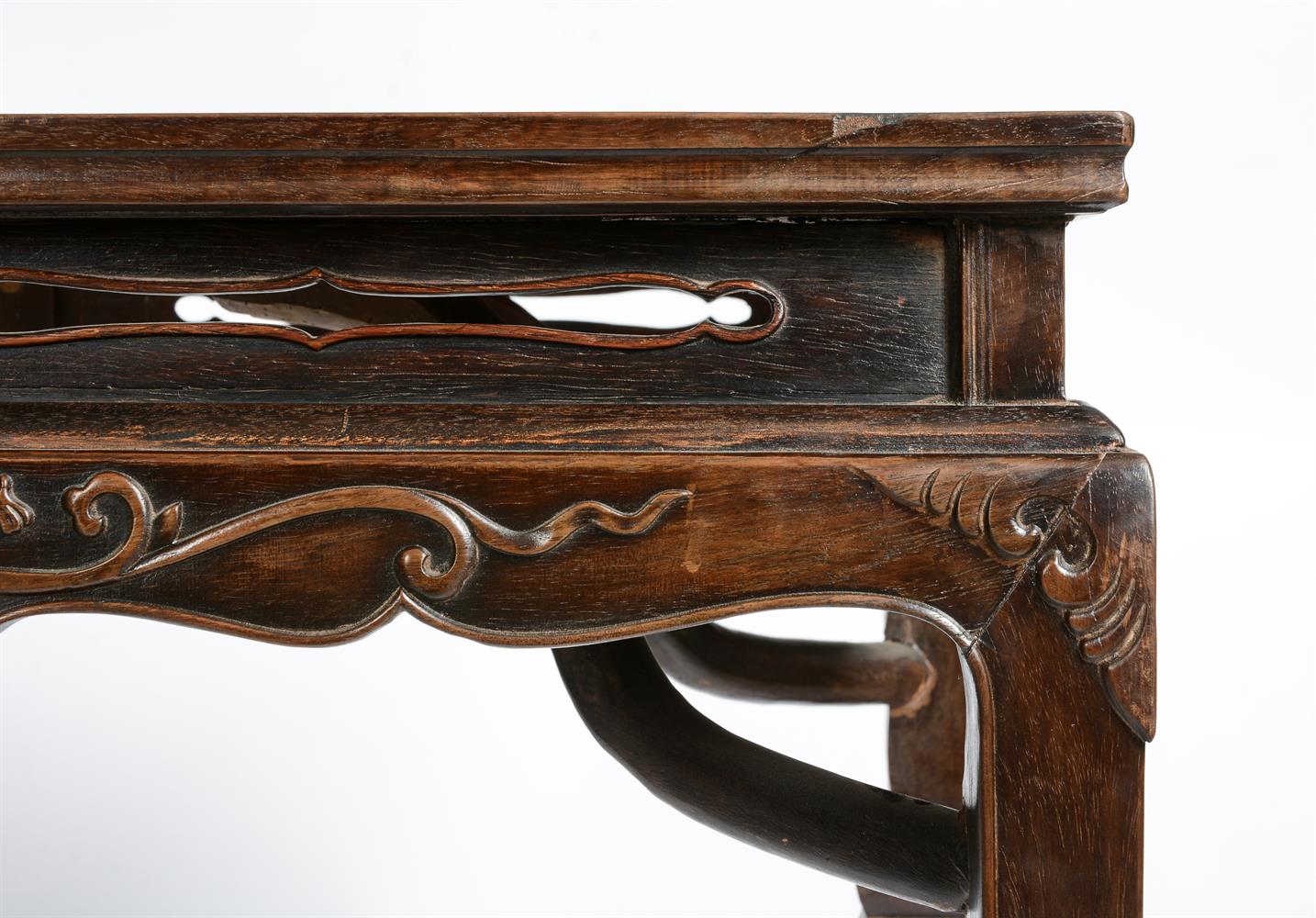 A large Chinese ironwood table - Image 5 of 6