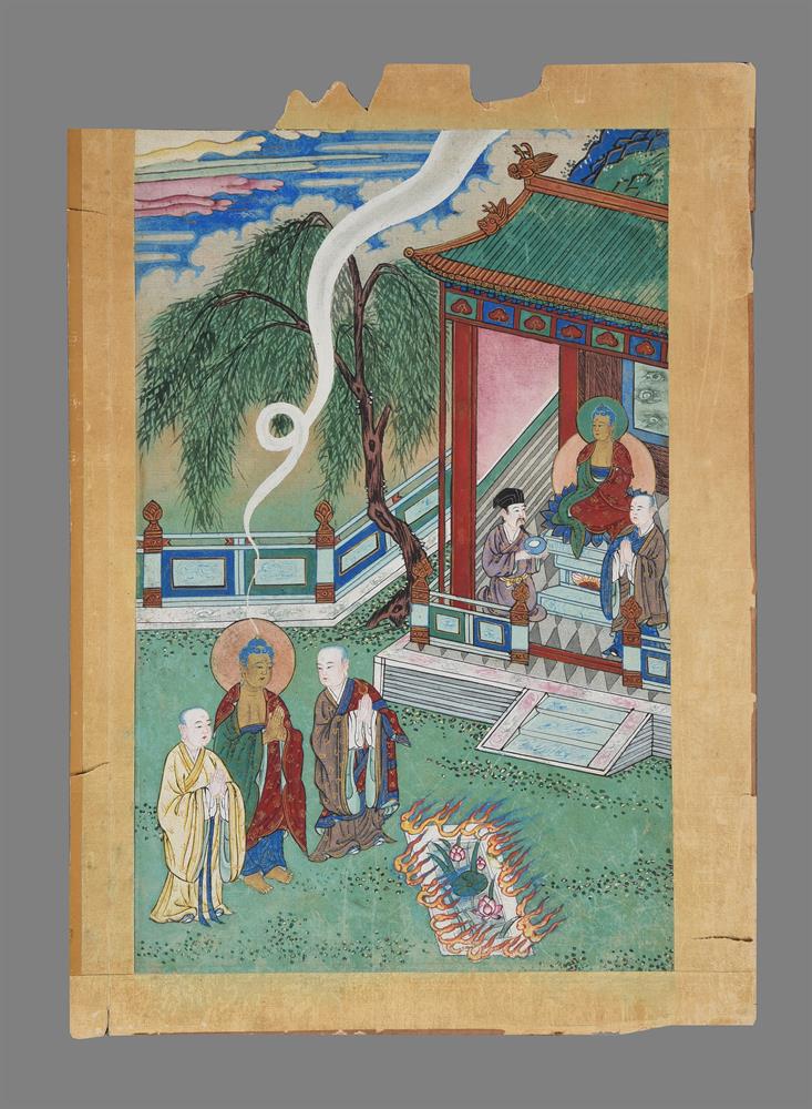 A Chinese Buddhist painting - Image 2 of 3