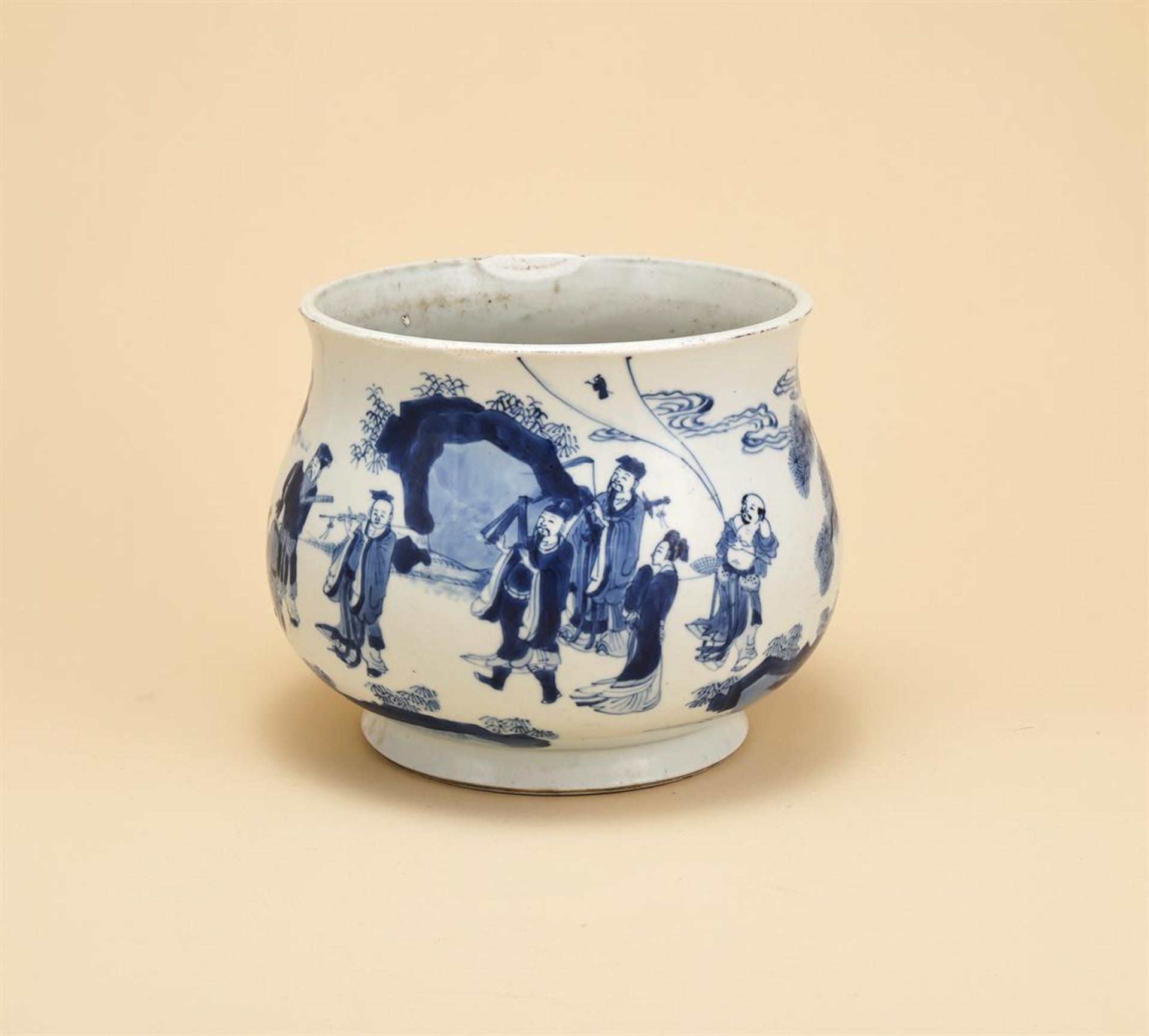 A Chinese blue and white censer - Bild 4 aus 5