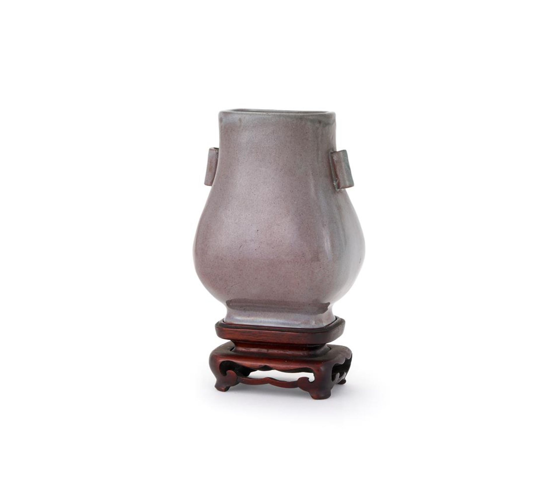 A small Chinese Yixing Jun-glazed hu vase