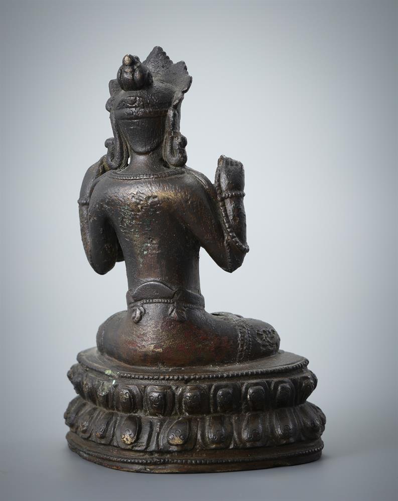 A Sino-Tibetan bronze seated Buddha - Image 2 of 2