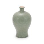 A Chinese celadon Longquan style vase