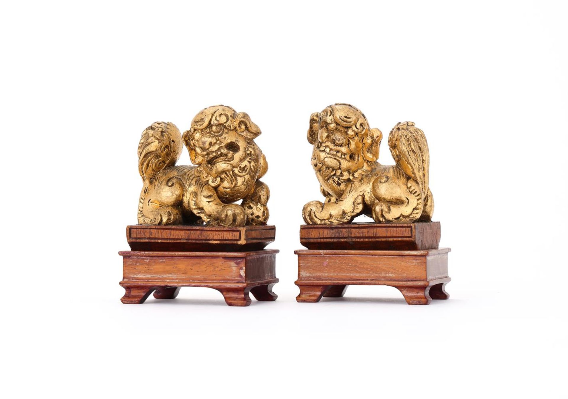 A pair of Chinese jadeite Buddhist lions - Image 4 of 5