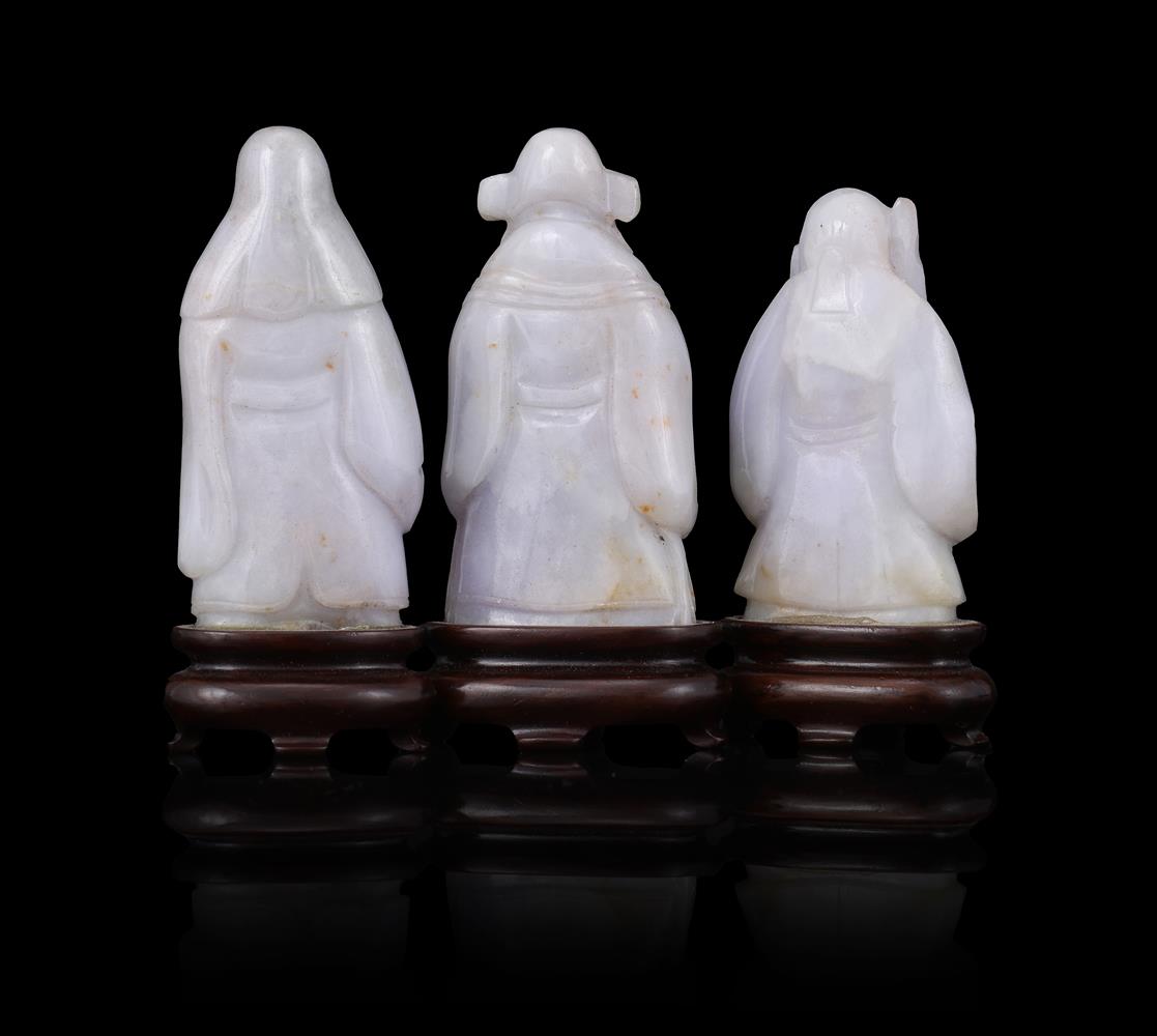 Three Chinese jadeite Immortals - Image 2 of 2