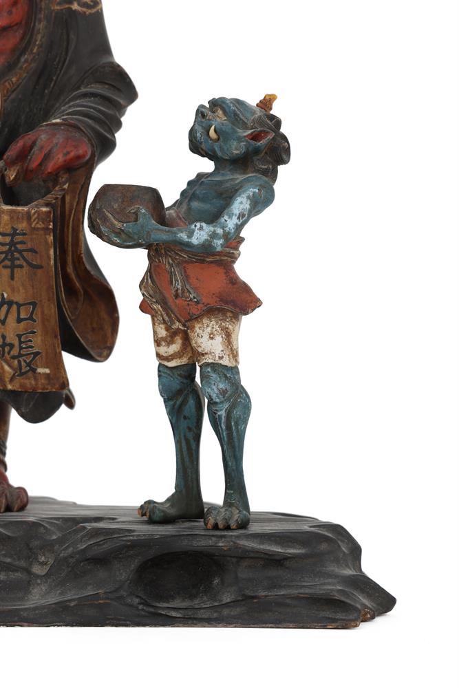 A Japanese painted and lacquered figure of an Oni - Image 2 of 5