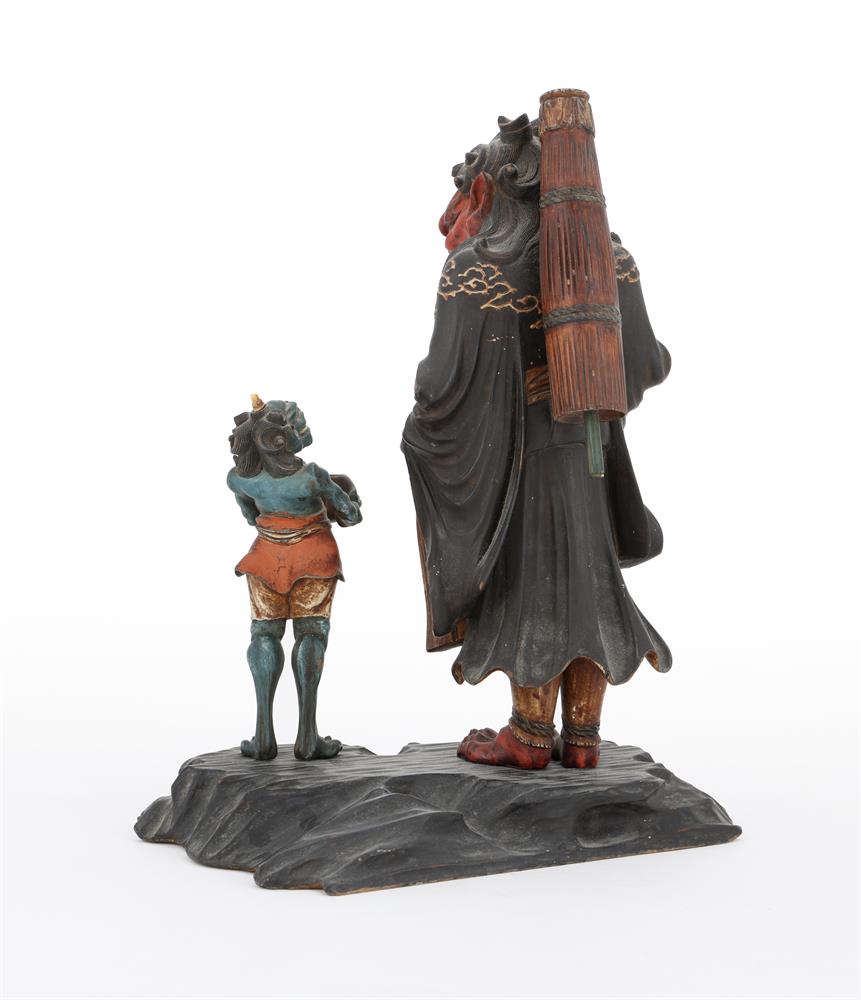A Japanese painted and lacquered figure of an Oni - Image 5 of 5