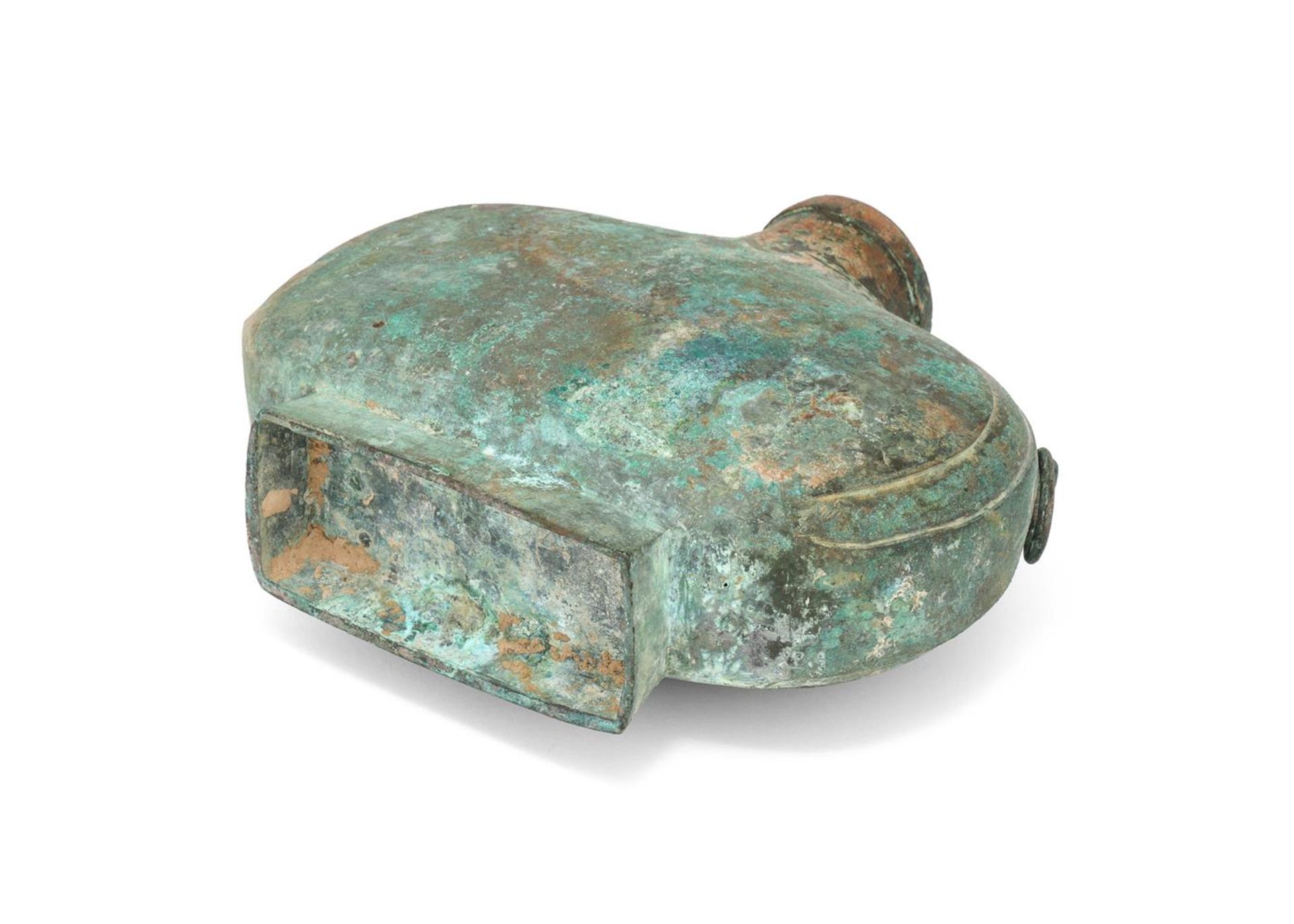 A Chinese heavily cast bronze wine vessel - Bild 4 aus 4
