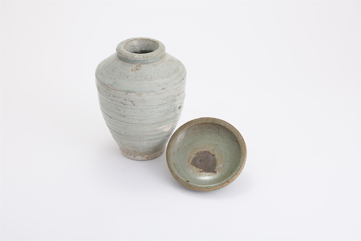 A small Chinese 'longquan' tripod celadon censer - Image 2 of 3