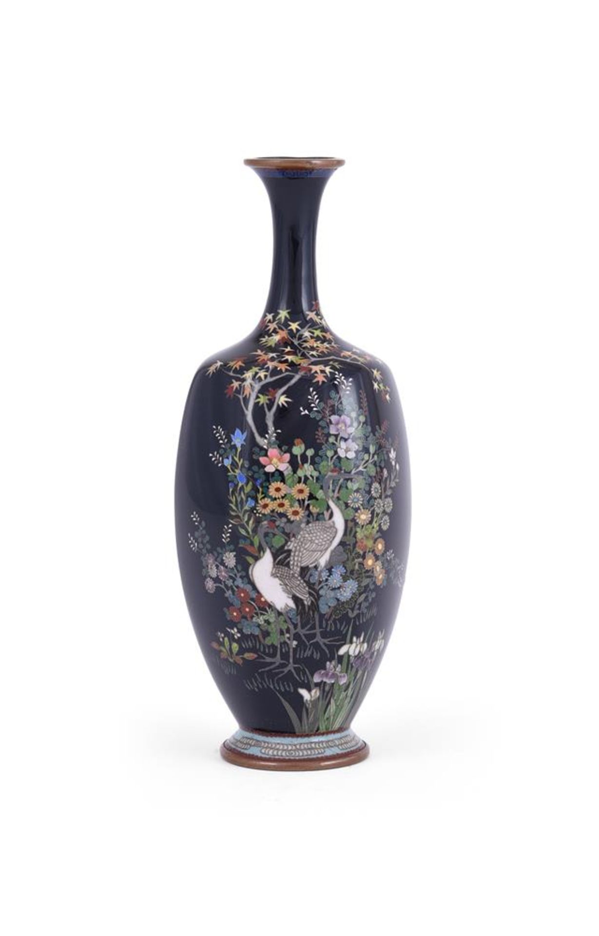 Adachi Kinjiro: A Japanese Cloisonné Enamel Vase - Bild 2 aus 5