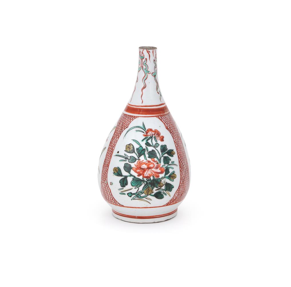 An Arita Ko-Kutani bottle vase