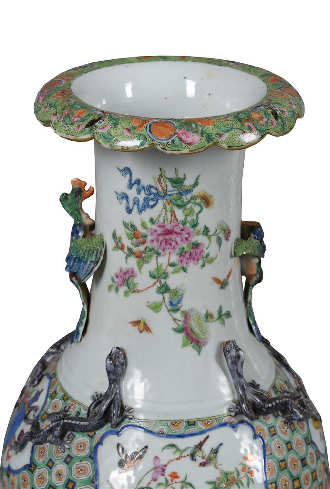 A large pair of Cantonese vases - Image 2 of 5
