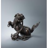 A Chinese bronze Buddhistic lion