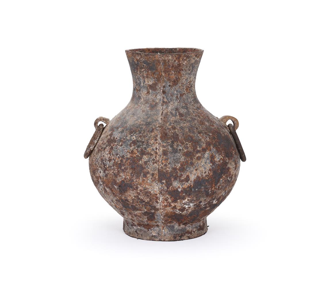 A large Chinese iron vase