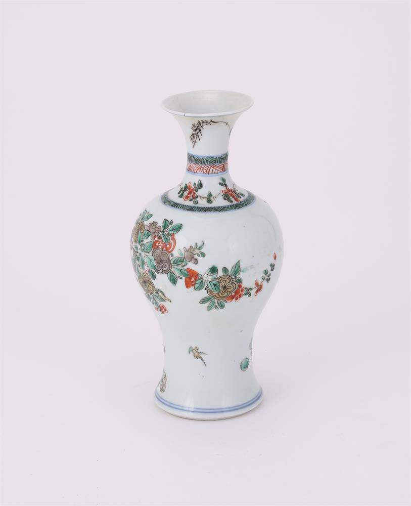 A Chinese Famille Verte vase - Image 2 of 3