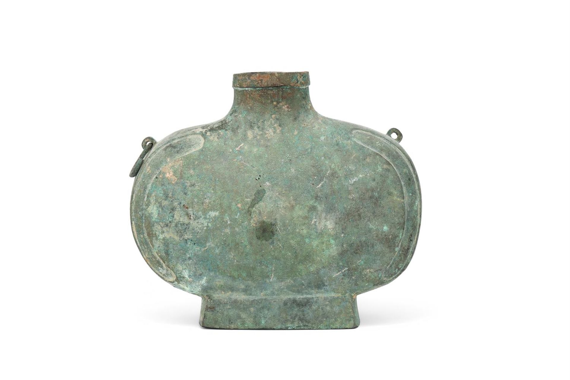 A Chinese heavily cast bronze wine vessel - Bild 3 aus 4