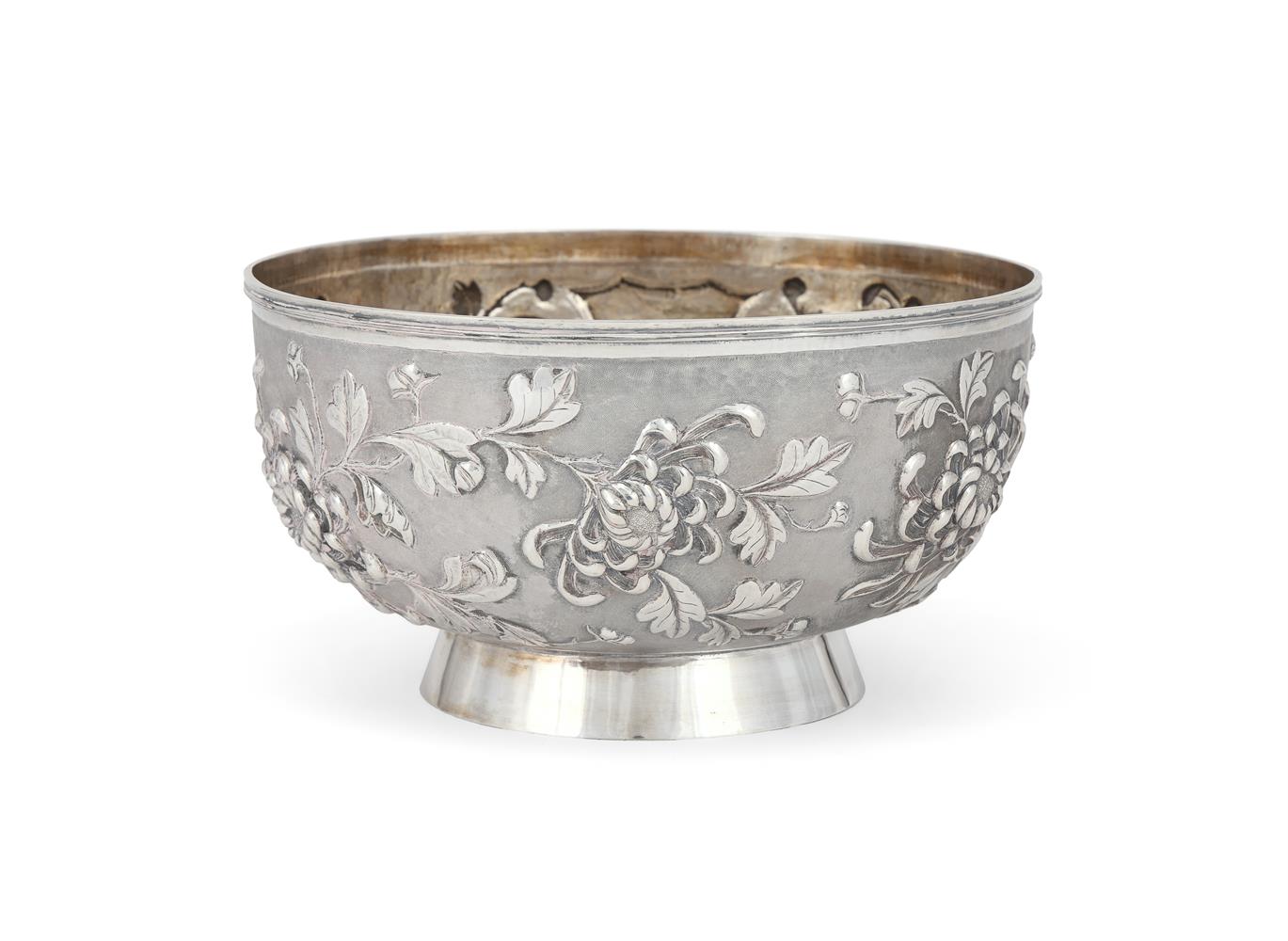 A Chinese silver bowl