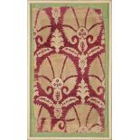 An Ottoman silk velvet (Catma) panel