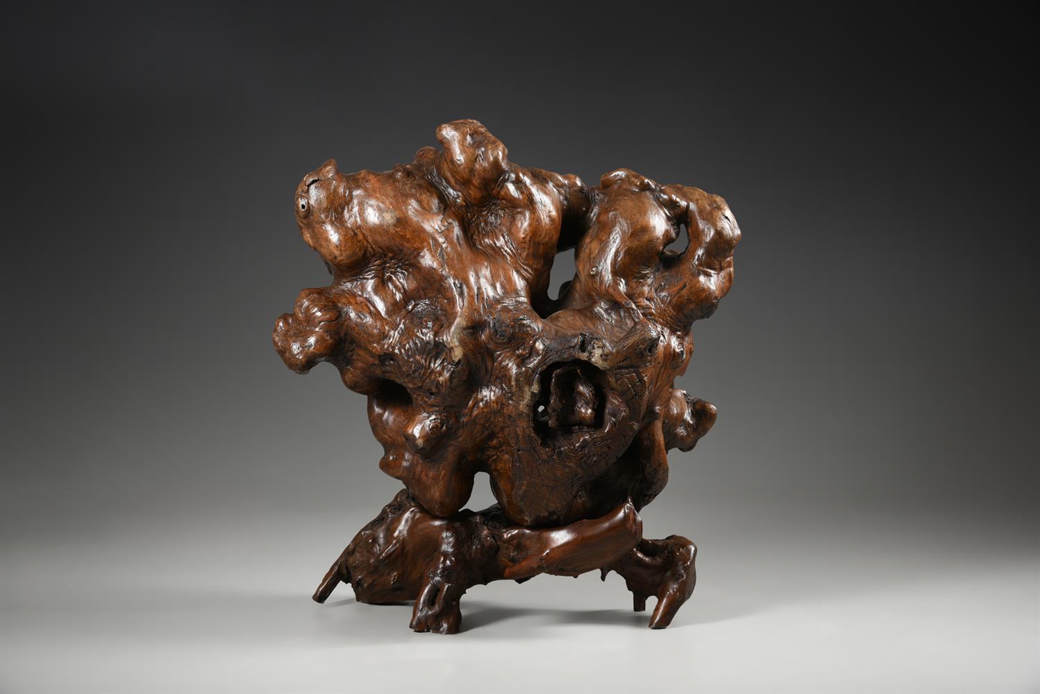 A large Chinese root wood sculpture - Image 3 of 3