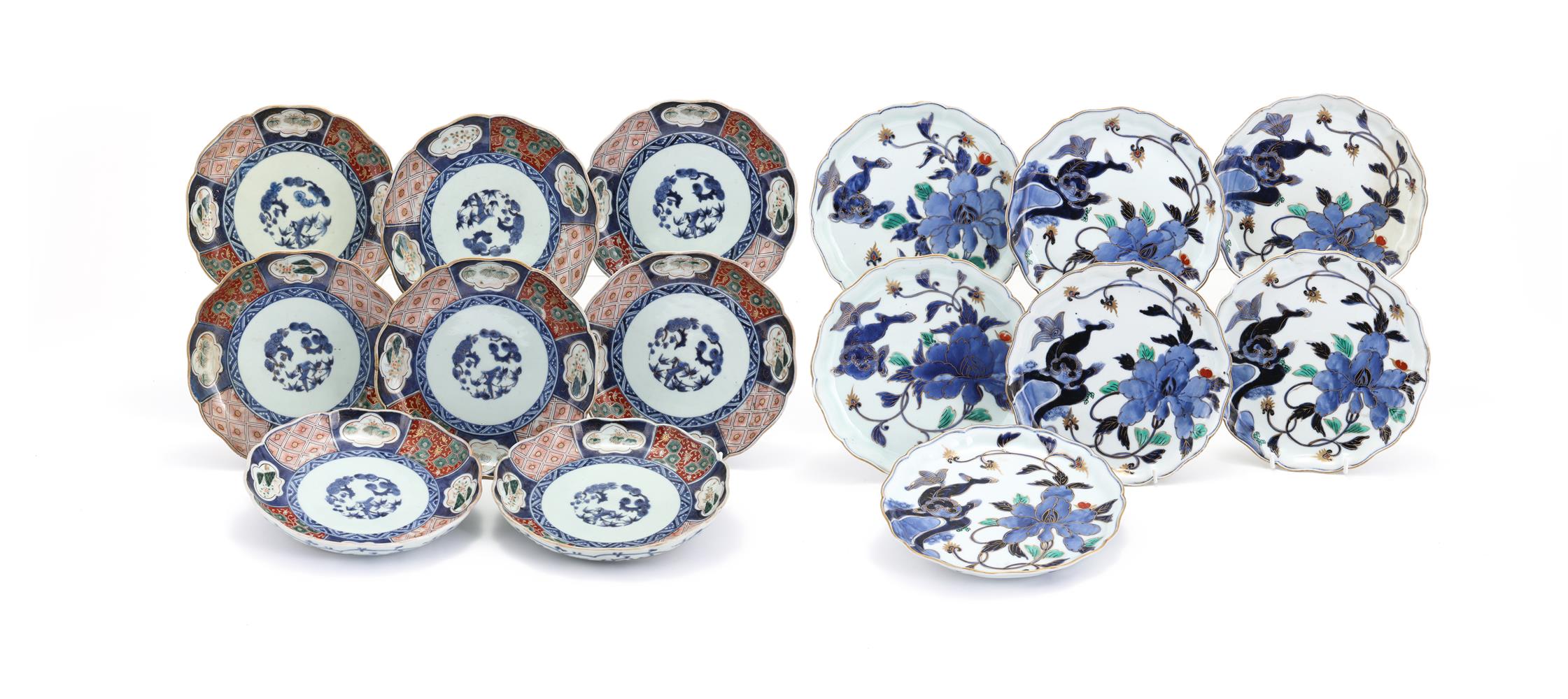 Seven various Japanese Imari dishes