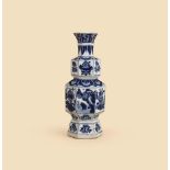 A Chinese blue and white vase