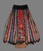 A Chinese silk wedding skirt