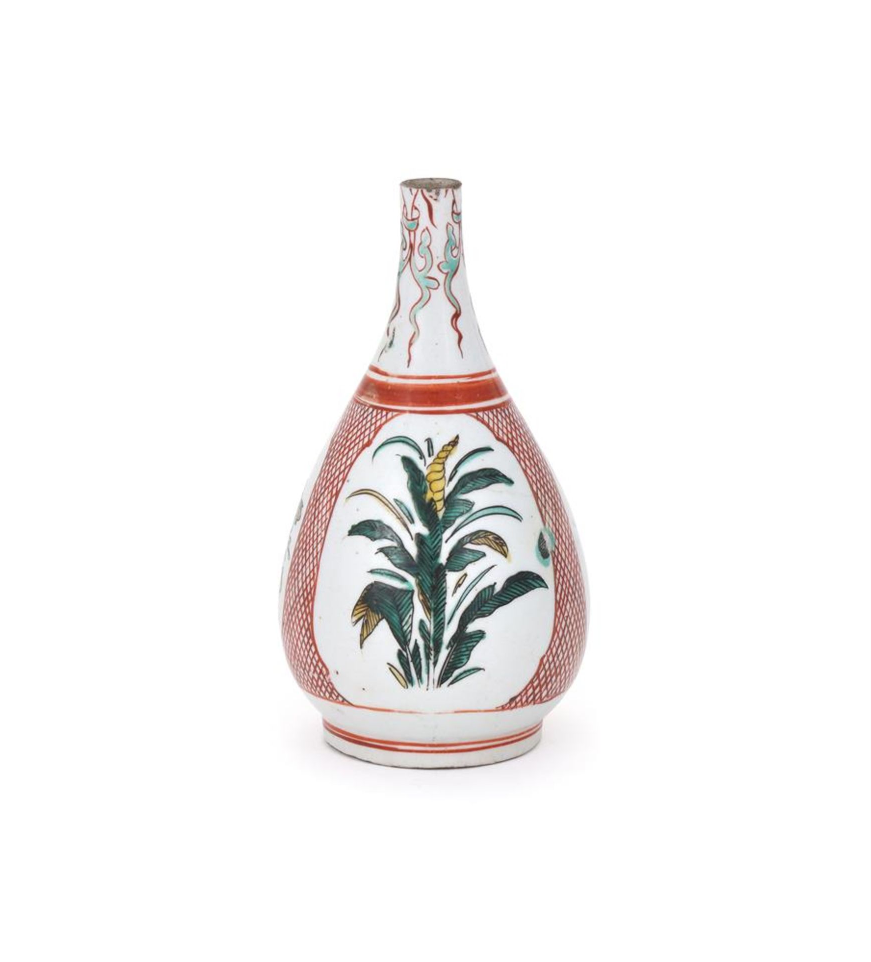 An Arita Ko-Kutani bottle vase - Bild 3 aus 3