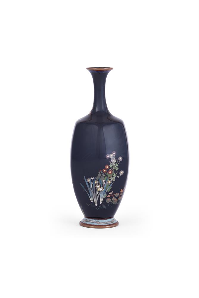 Adachi Kinjiro: A Japanese Cloisonné Enamel Vase - Bild 3 aus 5
