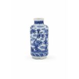 A Chinese blue and white 'Dragon' snuff bottle